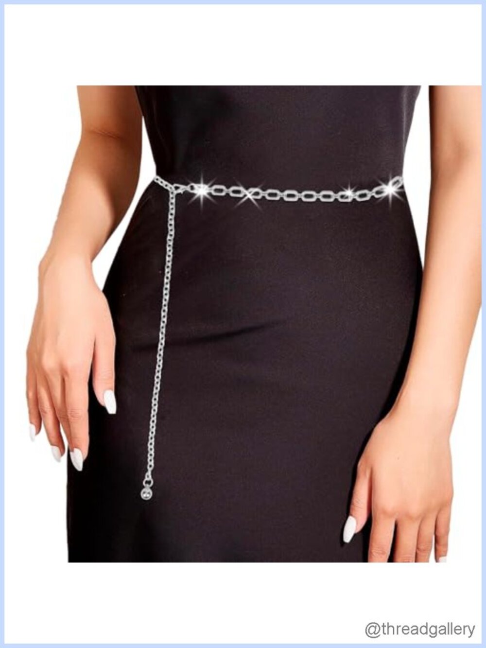 Rhinestone Waist Chain Belt Sparkly Bridal Bling Adjustable for Wedding Dresses